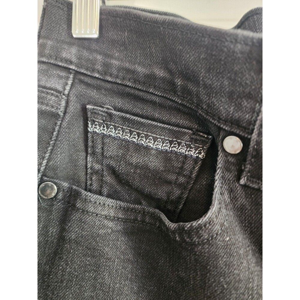 Levi's 505 Straight Leg Black Denim Jeans Women's Size 8L 29x34 embroidery - Picture 4 of 10